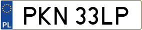 Trailer License Plate